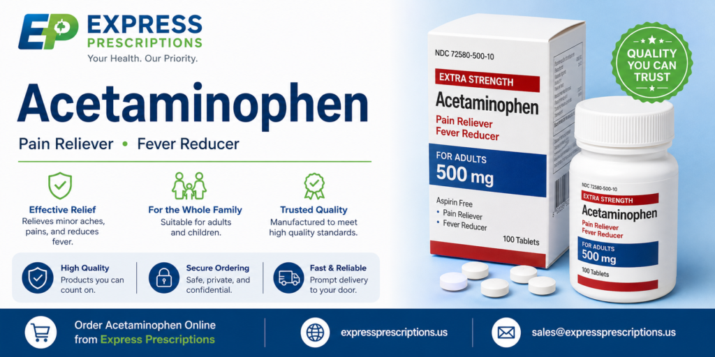 Acetaminophen 500mg for sale