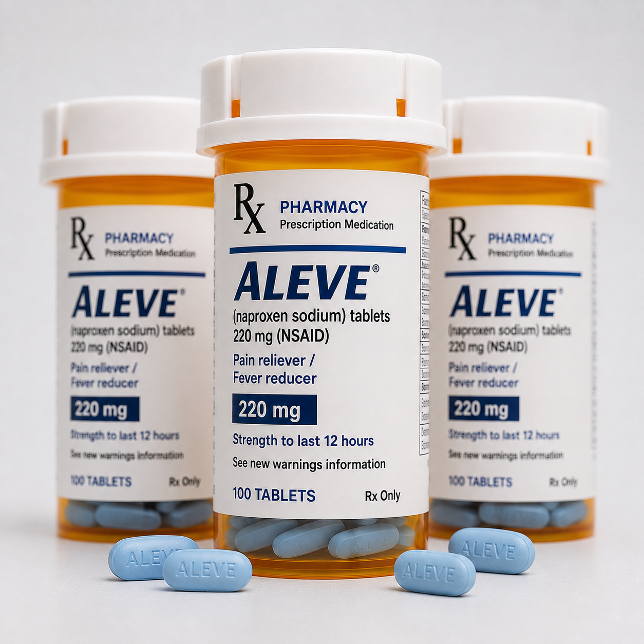 Aleve 220mg naproxen sodium pain reliever tablets