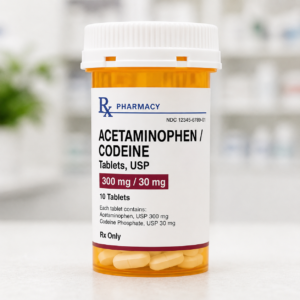Acetaminophen and codeine phosphate prescription pain medication tablets