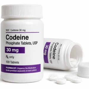 Codeine prescription medication tablets bottle : Codeine tablets prescription opioid medication