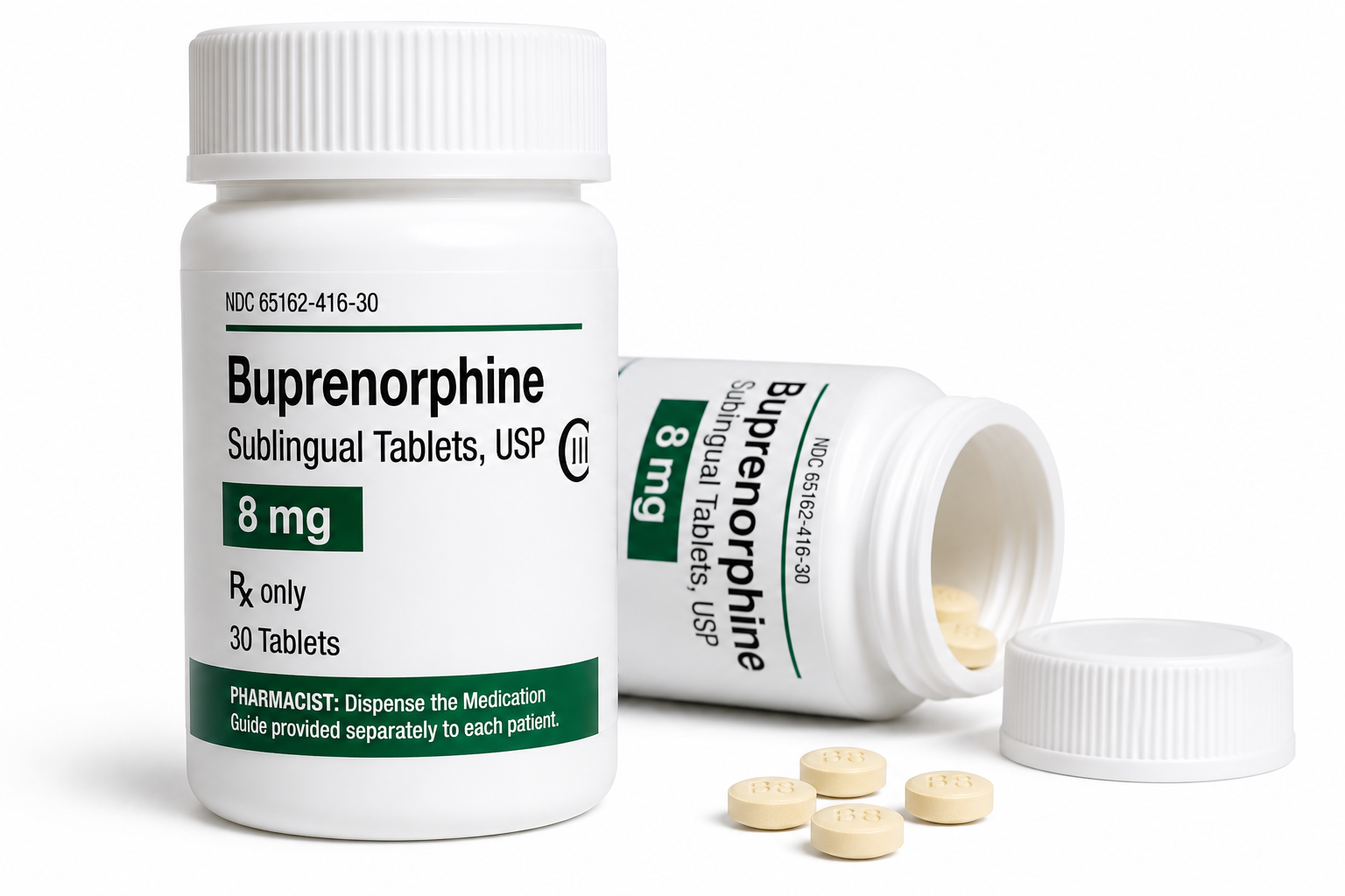 Buprenorphine tablets prescription medication for opioid use disorder treatment