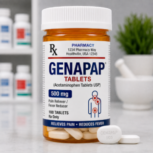 Genapap acetaminophen tablets pain reliever and fever reducer