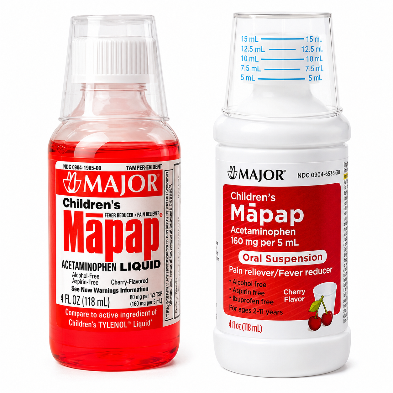 M-PAP acetaminophen medication containing 160 mg per 5 mL for temporary relief of minor aches, pains and fever.