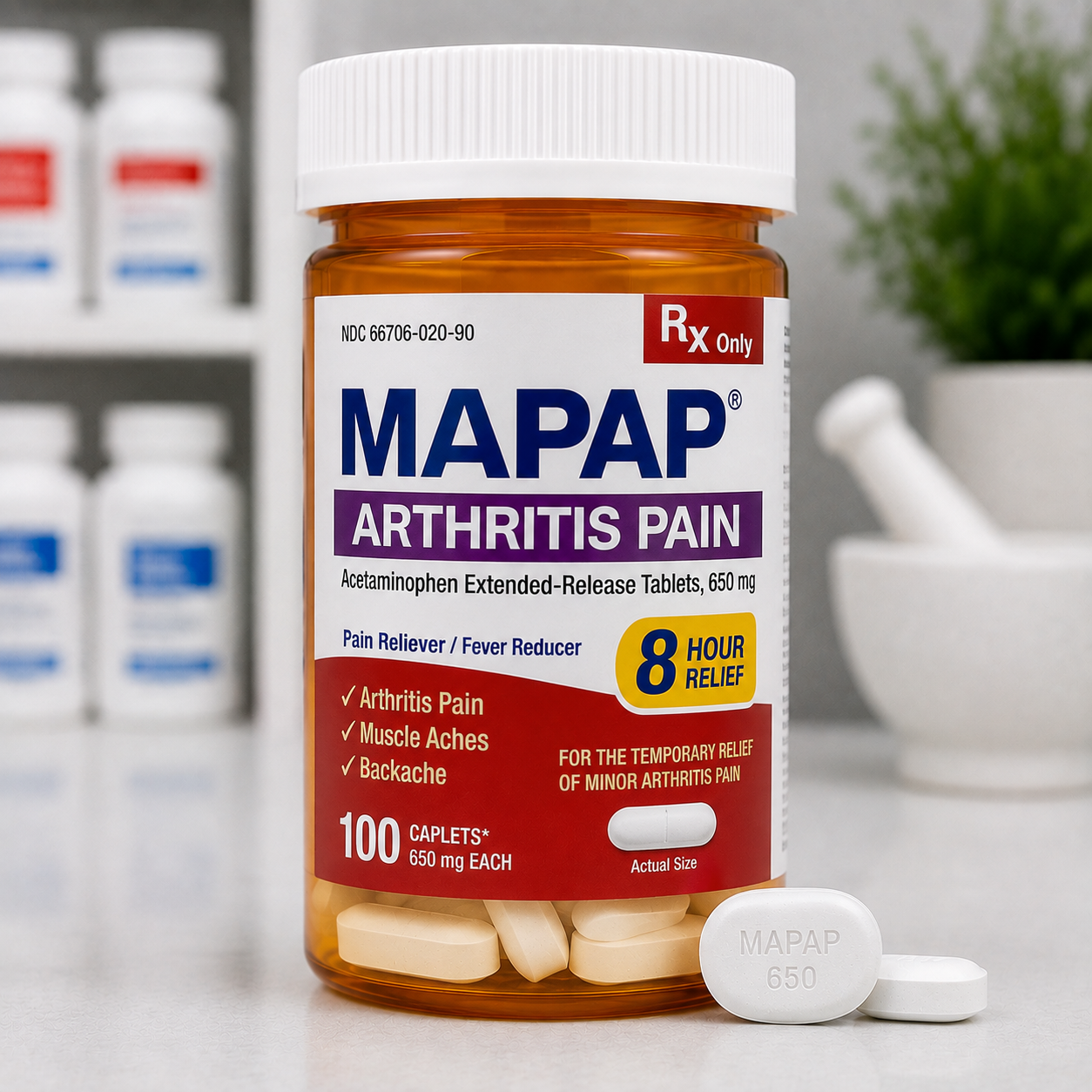 MAPAP Arthritis Pain 650 mg acetaminophen extended-release tablets