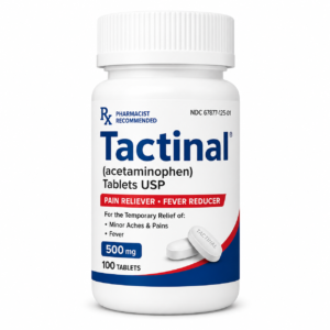 Tactinal acetaminophen tablets pain reliever and fever reducer