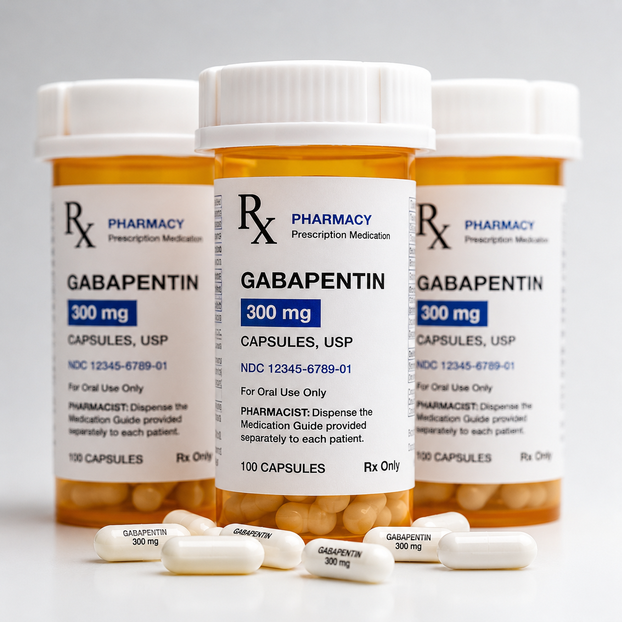 Gabapentin prescription medication capsules and tablets