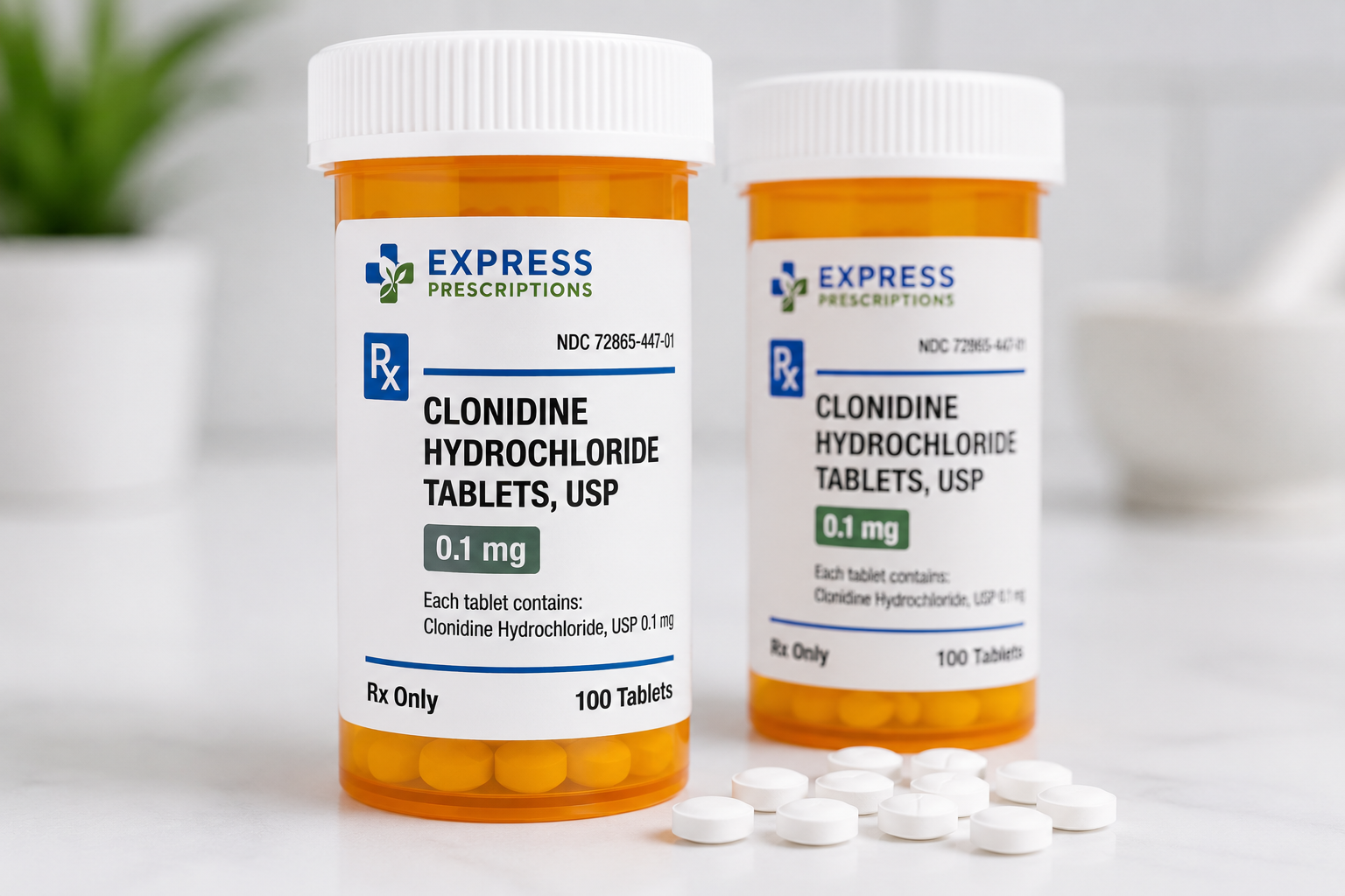 Clonidine prescription medication tablets