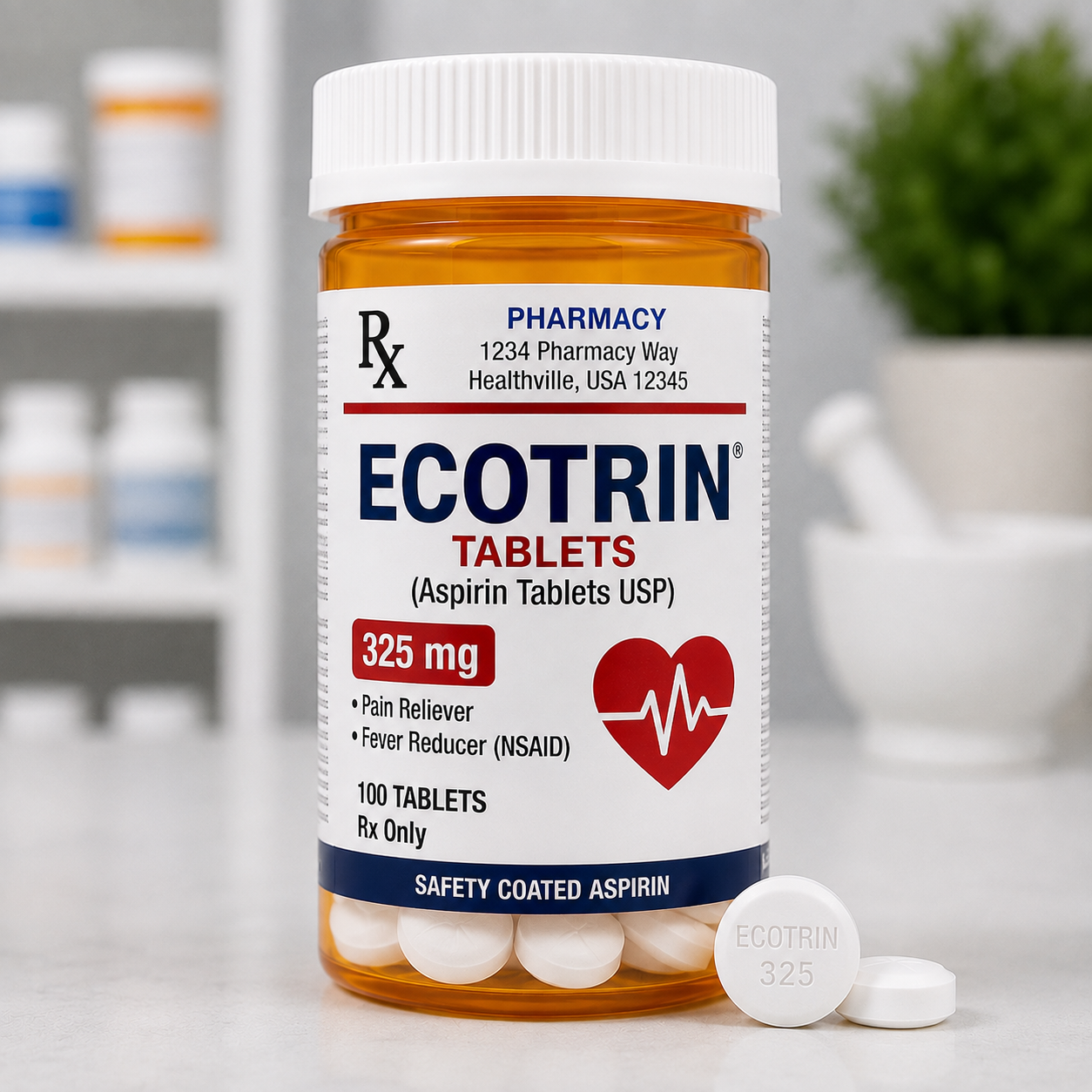 Ecotrin enteric coated aspirin tablets