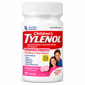Children's Tylenol 160 mg acetaminophen chewable tablets