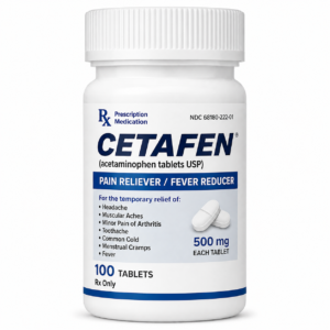 Cetafen 325 mg acetaminophen tablets medication