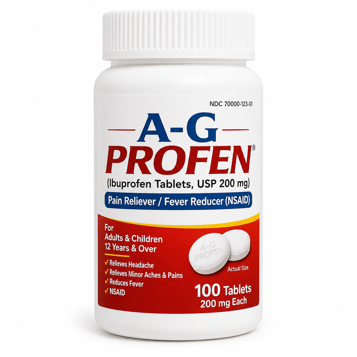 A-G Profen 200 mg ibuprofen tablets